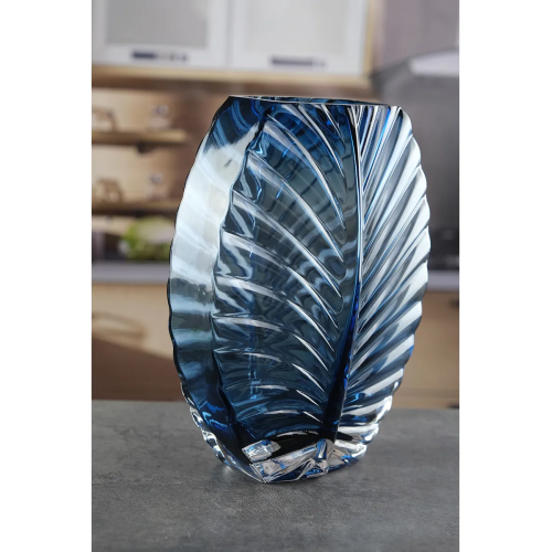 Ваза стеклянная Royal Classics,18*25 см, цвет синий 68972