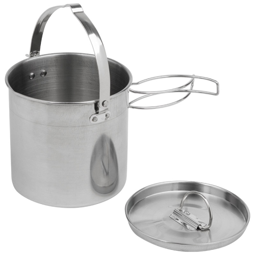 Котелок походный из нержавеющей стали Camp-S13 объём: 1200 мл, с крышкой 991025-SK