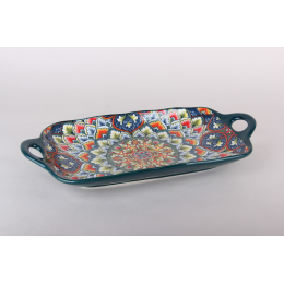 КОРАЛЛ Блюдо сервировочное 32х16см Азулежу 9055