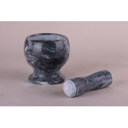 КОРАЛЛ Ступка 10.5х10.5см Мрамор черная 9125