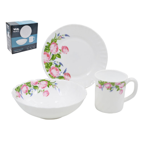 Набор посуды д/завтрака 3 пр. Lavenir Розмари  3PCB A9-21015