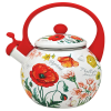 Чайник эмал 2,0л со свистком Алые цветы ТМ Appetite FT7-RF