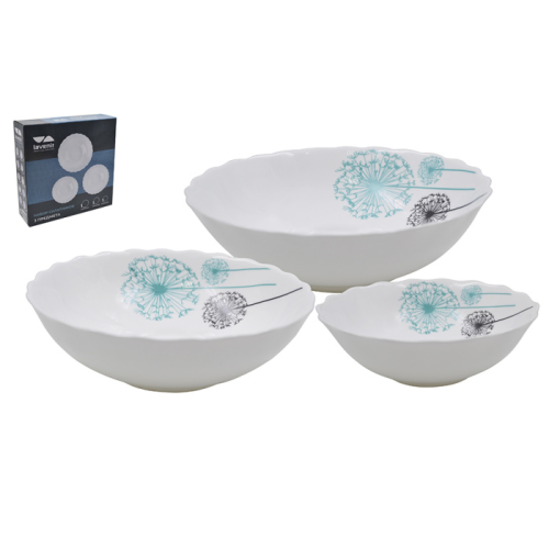 Набор салатников (3пр.) Lavenir Одуванчики 460/680/1000 мл, 6/7/8" 3PCS HKW 7007