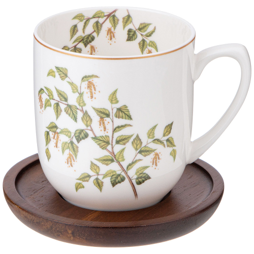 Кружка Lefard БЕРЕЗКИ на дерев. подставке 380мл 85-2017