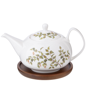 Lefard Чайник БЕРЕЗКИ, 930мл. на дерев. подставке 85-2020