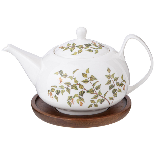 Чайник Lefard БЕРЕЗКИ, 930мл. на дерев. подставке 85-2020