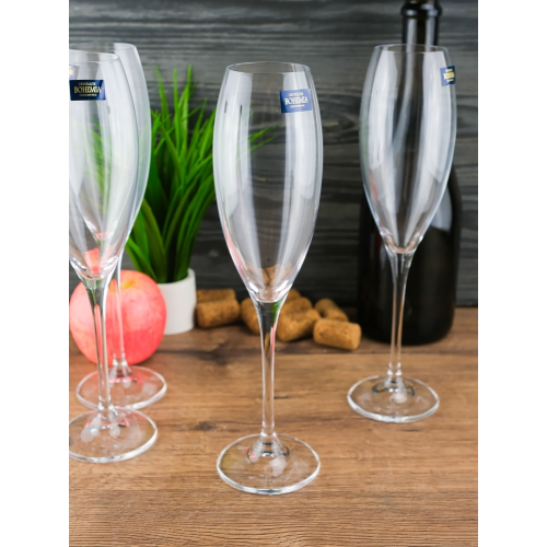 Набор бокалов для шампанского Crystalite Bohemia Carduelis/Cecilia 290 мл (6 шт) 20654 (Чехия)