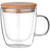 Кружка с двойными стенками DOUBLE-WALL 410 мл с бамбук.крышкой 887-24