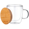 Кружка с двойными стенками DOUBLE-WALL 410 мл с бамбук.крышкой 887-24