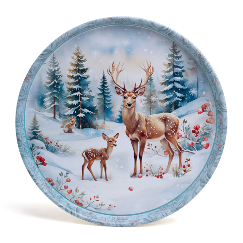 Поднос сервировочный Agness ЗИМНЯЯ СКАЗКА 33*2,1 см. 898-242