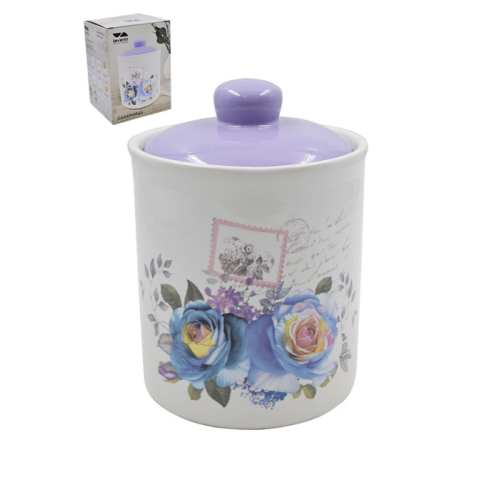 Сахарница Lavenir "Сиреневый букет" 500мл, 9,5 см HC220-P85 доломит