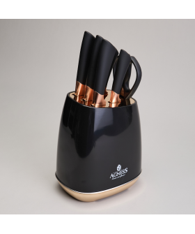 Lefard Набор ножей Agness на пластиковой подставке, 7 предметов. 911-784 Lefard Набор ножей Agness на пластиковой подставке, 7 предметов. 911-784