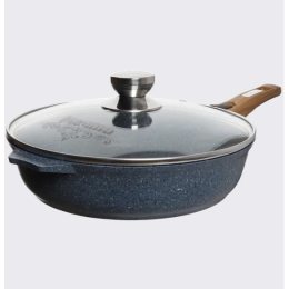 МЕЧТА Сковорода Ø30 см съемная ручка, крышка Premium blue с030903