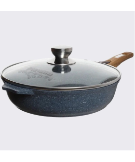 МЕЧТА Сковорода Ø24 см съемная ручка, крышка Premium blue с024903