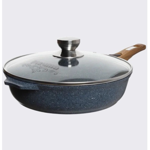 Сковорода 22 см съемная ручка, крышка Мечта Premium blue с022903