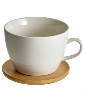 ALPENKOK Кружка для капучино 500 мл на бамбуковой подставке AK5-0003 ALPENKOK Кружка для капучино 500 мл на бамбуковой подставке AK5-0003