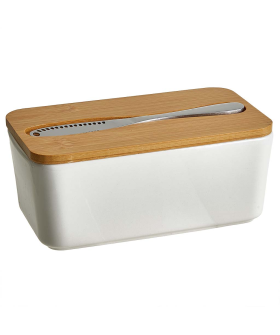 ALPENKOK Масленка с бамбуковой крышкой и ножом для масла AK5-0023