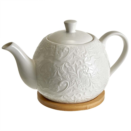 Заварочный чайник (1000 мл) на бамбуковой подставке AK5-0033