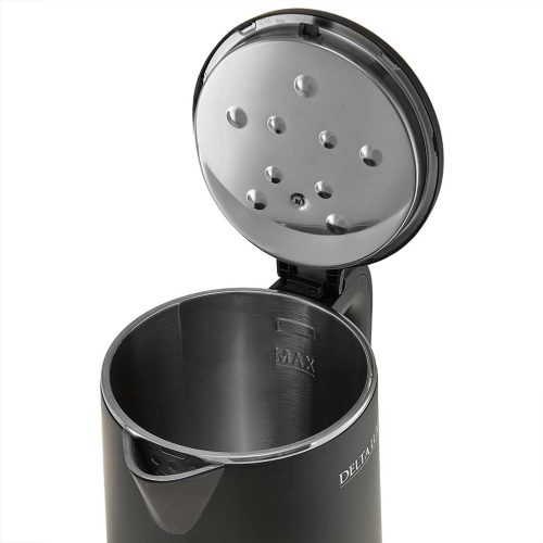 Чайник электрический 2000 Вт, 1,8 л DELTA LUX DE-1023, двойной корпус, LCD дисплей, 5 режимов, черный