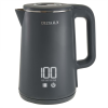 Чайник электрический 2000 Вт, 1,8 л DELTA LUX DE-1023, двойной корпус, LCD дисплей, 5 режимов, серый