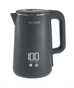DELTA Чайник электрический 2000 Вт, 1,8 л LUX DE-1023, серый
