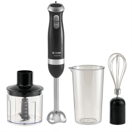DELTA Блендер погружной 1000 Вт DL-7064B с измельчителем, венчиком, стаканом, черный