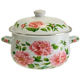 METALLONI Кастрюля 5,0 л, EM-1512 "Пионы"