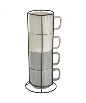 ROSARIO Набор кружек 4 предмета на металлической подставке (320 мл) Urban Ф11-056L/4