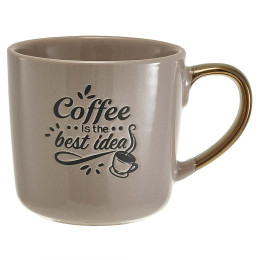 ROSARIO Кружка 400 мл Coffee is the best idea Ф11-084L1 бежевый