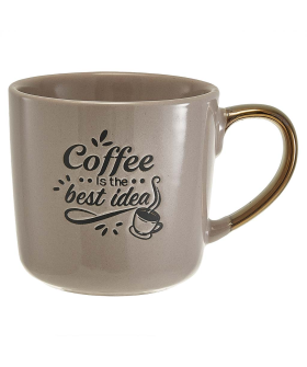 ROSARIO Кружка 400 мл Coffee is the best idea Ф11-084L1 бежевый