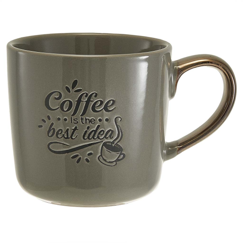 Кружка Coffee is the best idea (400 мл) Ф11-085L1 серый
