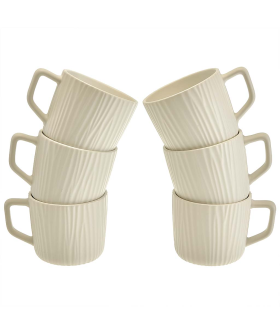 ROSARIO Набор кружек 6 предметов (300 мл) Barista Ф11-097L/6 белый