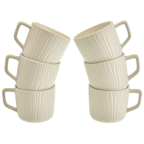 Набор кружек 6 предметов (300 мл) Barista Ф11-097L/6 в цветной коробке, белый