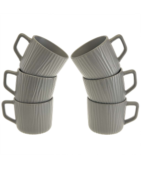 ROSARIO Набор кружек 6 предметов (300 мл) Barista Ф11-098L/6 серый