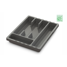 МАРТИКА Лоток для столовых приборов раздвижной Смарт С424ТСЕР темно-серый