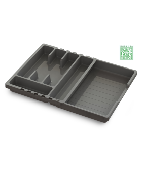 МАРТИКА Лоток для столовых приборов раздвижной Смарт С424ТСЕР темно-серый