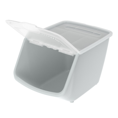 Контейнер универсальный с откидной крышкой 10,5л (337×238×217мм) (серый) АП 771