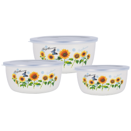 Zeidan Миска эмаль 3шт.+кр. Z-80625-03