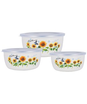 Zeidan Миска эмаль 3шт.+кр. Z-80625-03 Zeidan Миска эмаль 3шт.+кр. Z-80625-03