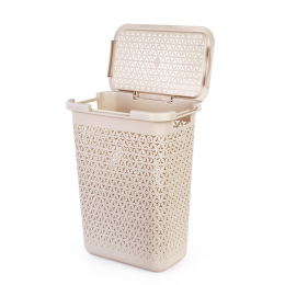 АЛЬТЕРНАТИВА Корзина для белья узкая 30 л. ЭЛЕМЕНТ М9084 БЕЖЕВЫЙ