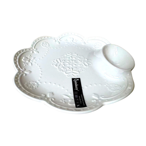 Блюдо сервировочное с соусницей 25.5*25см 9083