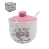 Сахарница Lavenir  "Beautiful garden" 330 мл, 9,5 см HC200-K48 с ложкой доломит