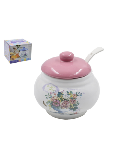 Lavenir Сахарница с ложкой Beautiful garden 600 мл, 12,5 см HC210-K48 Lavenir Сахарница с ложкой Beautiful garden 600 мл, 12,5 см HC210-K48