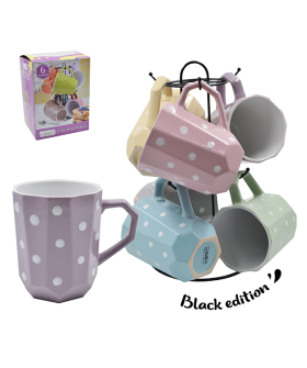 Lavenir Набор кружек на м/подст. (4пр.) "Нежный горошек" 330 мл, 171490