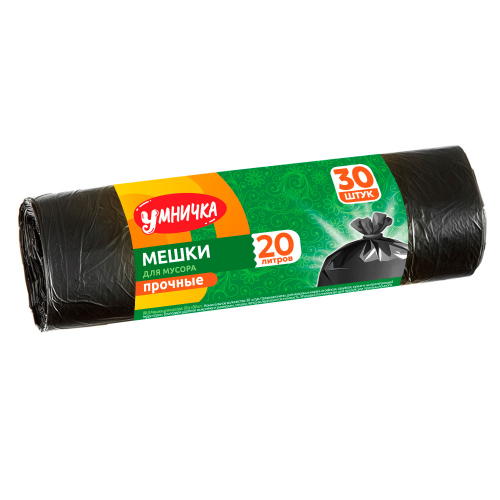 Мешки д/мусора 20л*30шт.УМНИЧКА MPU0484