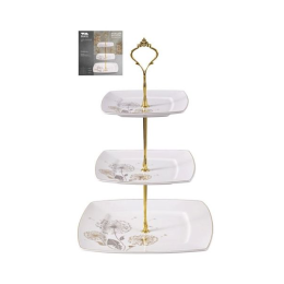 Lavenir Ваза для фруктов 3-х ярусная Одуванчики квадрат 222-671