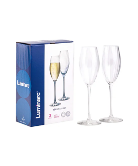 LUMINARC Набор бокалов для шампанского SERENA LINE 2шт 200мл X2271 LUMINARC Набор бокалов для шампанского SERENA LINE 2шт 200мл X2271
