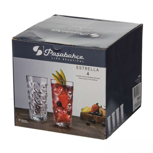Набор стаканов высоких PASABAHCE Estrella 360 мл. (4 шт.) 520605B