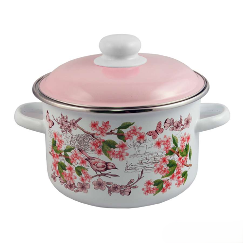 Кастрюля эмал цил Bird 4,0л ТМ Appetite 6RD201M