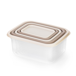 АЛЬТЕРНАТИВА Набор емкостей для СВЧ МАТРЕШКА 0,2л+0,4л+0,7л+1,2л+1,9л М9174 КАКАО/БЕЖЕВЫЙ